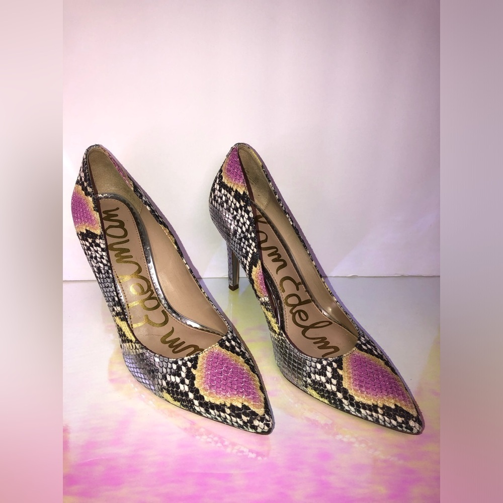 Sam Edelman Multicolor Snakeskin Heels - Picture 11 of 14
